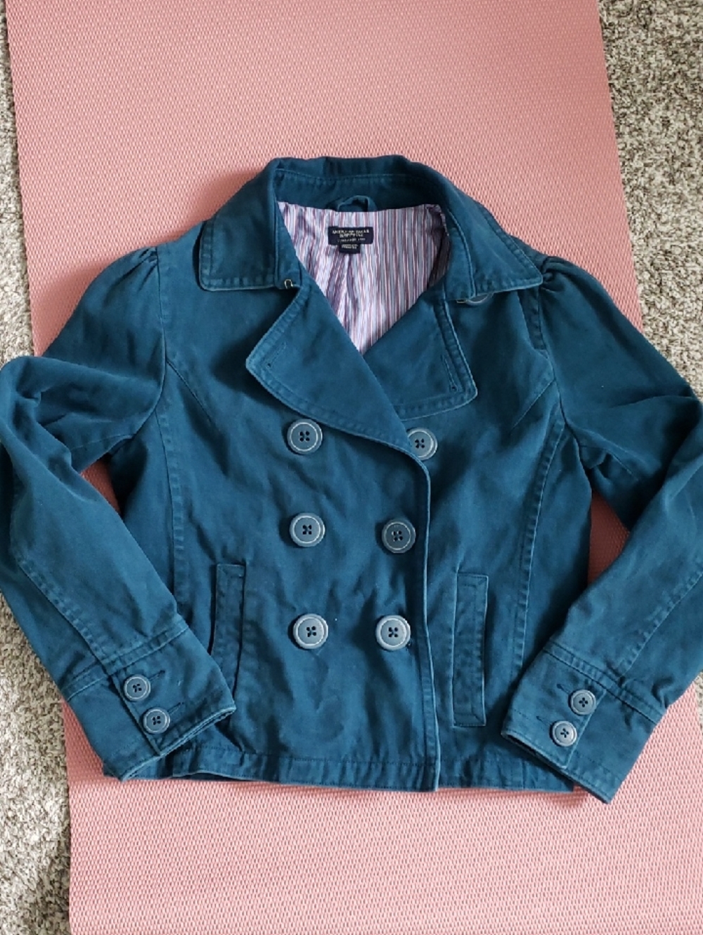 American Eagle Vintage Cotton Velvet Pea Coat